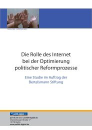 Die Rolle des Internet bei der Optimierung politischer ... - Politik Digital