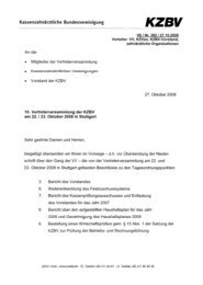 Beschlüsse der KZBV-Versammlung beim Stuttgarter Zahnärztetag Okt