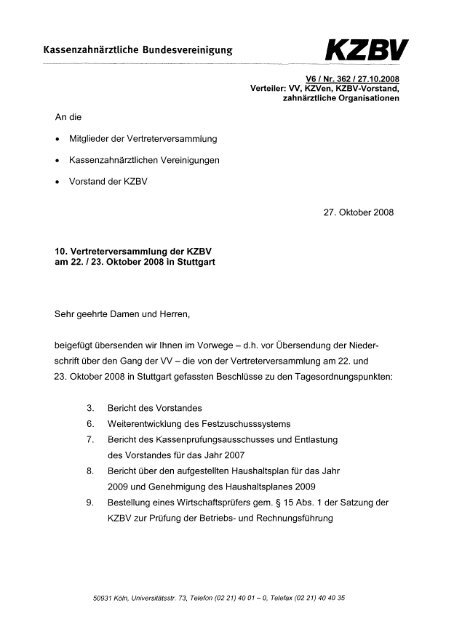 Beschlüsse der KZBV-Versammlung beim Stuttgarter Zahnärztetag Okt