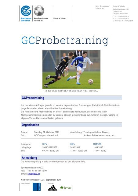 GCProbetraining - Grasshopper Club Zürich