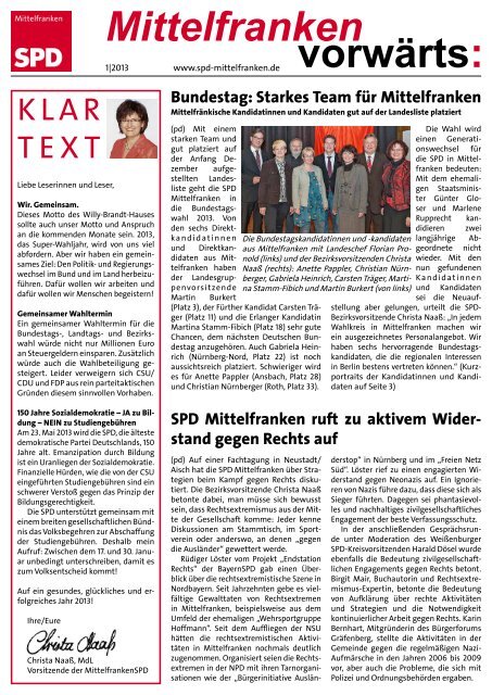 Ausgabe 1/2013 - SPD Mittelfranken