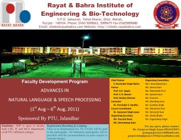 Rayat & Bahra Institute of Engineering & Bio-Technology