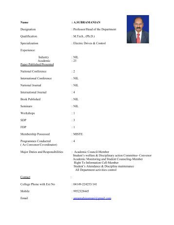 Faculty Details - VRS College of Engineering & Technology