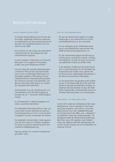 Geschäftsbericht 2008 - Rheinbahn