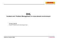 DHL Incident and Problem Management in cross-domain environment