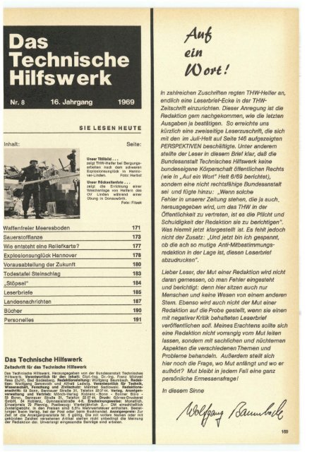 Das Technische Hilfswerk Thw Historische Sammlung
