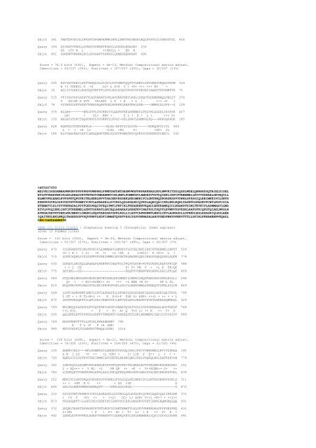 Text S1: Protein sequences and alignments of all proteins found in ...