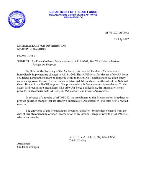 Memorandum For A1 Air Force E Publishing