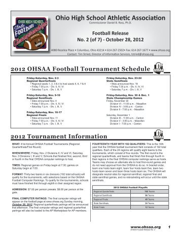 OHSAA Football Playoff History - Ohio High School Athletic ...