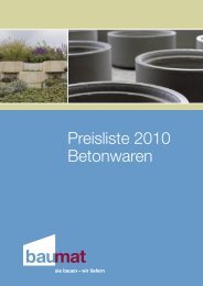 Preisliste 2010 Betonwaren - Baumat AG