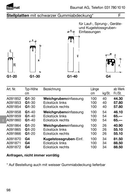 Preisliste 2010 Betonwaren - Baumat AG