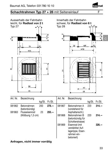 Preisliste 2010 Betonwaren - Baumat AG