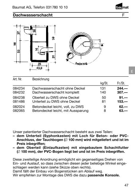 Preisliste 2010 Betonwaren - Baumat AG