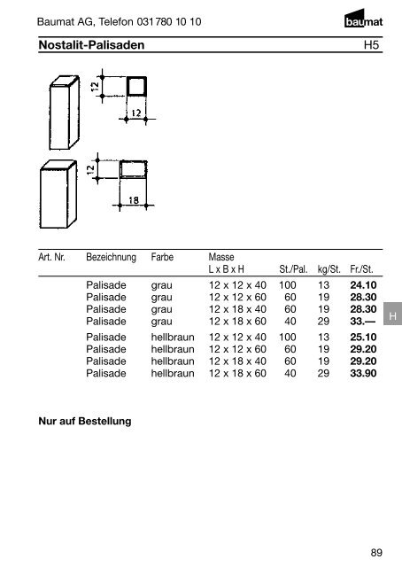 Preisliste 2010 Betonwaren - Baumat AG