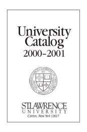 Canton, New York 13617 - St. Lawrence University