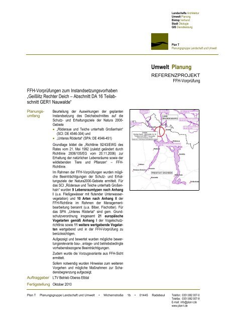 Umwelt Planung - Plan T