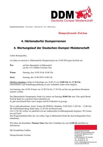 Dumperfreunde Zwickau 4. Härtensdorfer Dumperrennen 4 ...