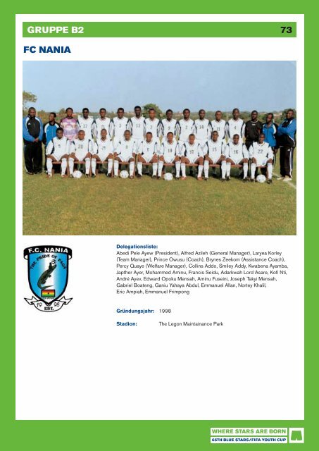 Turniermagazin_2003 - Blue Stars/FIFA Youth Cup