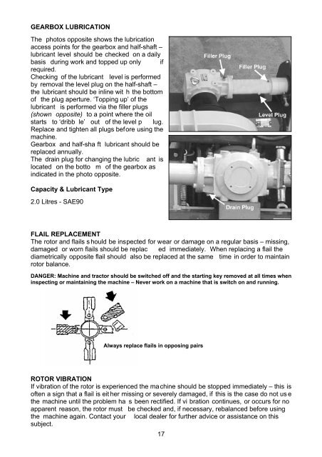 FLAIL MOWERS PRE-OPERATION Inspection - McConnel