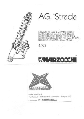 Marzocchi Strada shocks manual - Laverdamania