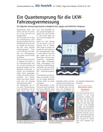 Ein Quantensprung für die LKW- Fahrzeugvermessung - Hunger ...