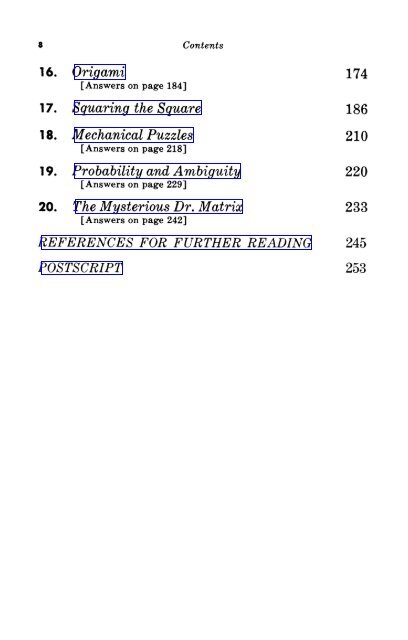 The Second Book of Mathematical Puzzles and Diversions