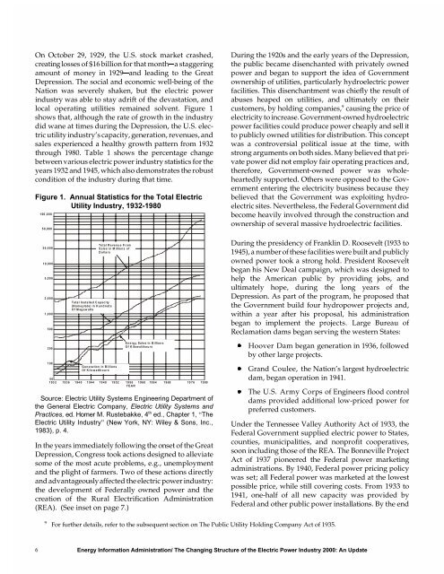 The Changing Structure of the Electric Power Industry 2000: An ... - EIA