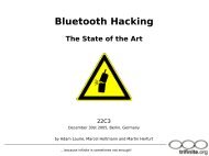 Bluetooth Security - CCC Event Weblog