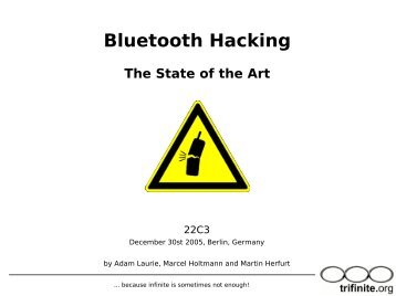 Bluetooth Security - CCC Event Weblog