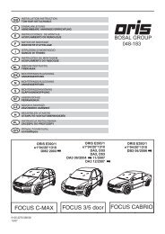 FOCUS C-MAX FOCUS 3/5 door FOCUS CABRIO