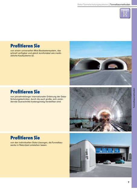 Bauen Sie auf Schalungs-Kompetenz Doka-Tunnelschalungssysteme