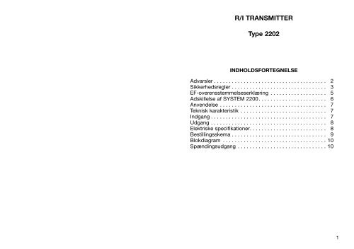 r/i transmitter 2202 - MTS Messtechnik Schaffhausen GmbH