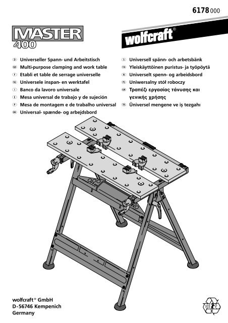 wolfcraft® GmbH D - 56746 Kempenich Germany