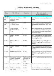 Calendar of Major Events in Hong Kong Date Title of Event ...