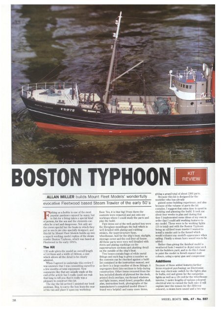 BOSTON TYPHOON - Mount Fleet Models