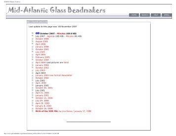 SGB/MA Minutes Archives - Society of Glass Beadmakers