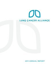 Annual Report 2010 & 2011 Highlights - Lung Cancer Alliance