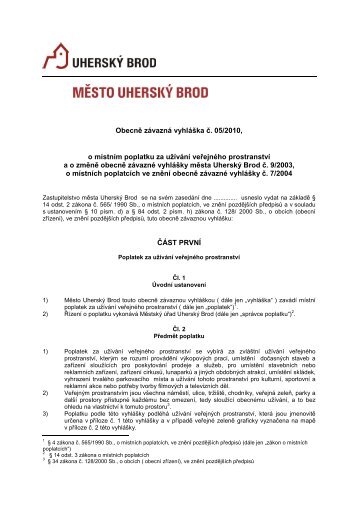 Příloha: Obecně závazná vyhláška č. 05/2010 - Město Uherský Brod