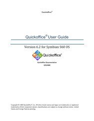 Quickoffice User Guide - Nokia Software Market