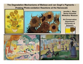 The Degradation Mechanisms of Matisse and van Gogh's Pigments ...