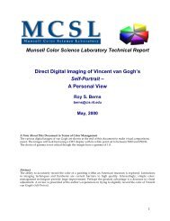 Munsell Color Science Laboratory Technical Report Direct Digital ...