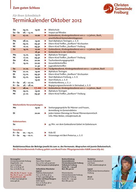 Hoffnung im Zerbruch - Christengemeinde