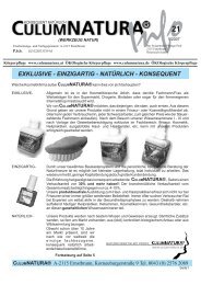 exklusive - einzigartig - natürlich - konsequent - CulumNATURA ...