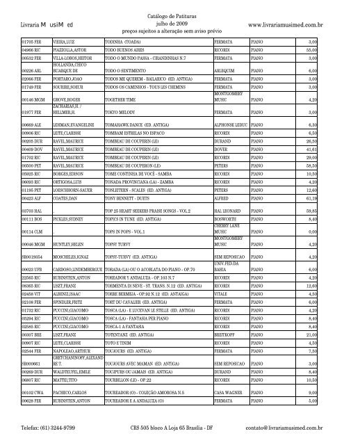 Catologo de part c cab - Musimed