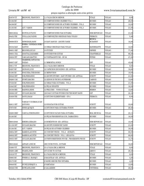 Catologo de part c cab - Musimed