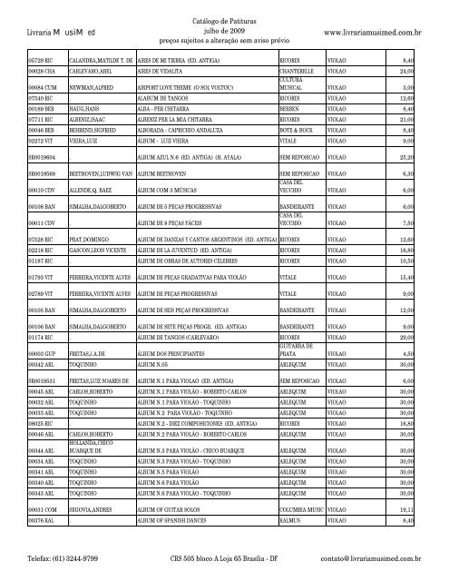 Catologo de part c cab - Musimed