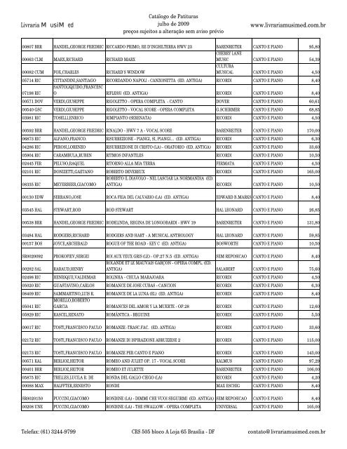 Catologo de part c cab - Musimed