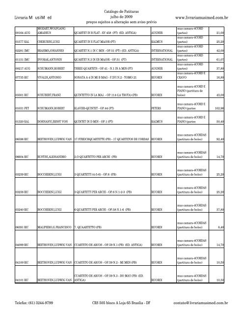 Catologo de part c cab - Musimed