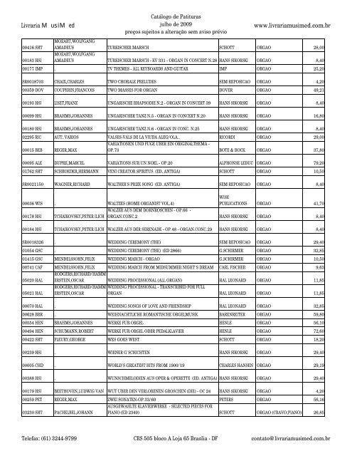 Catologo de part c cab - Musimed