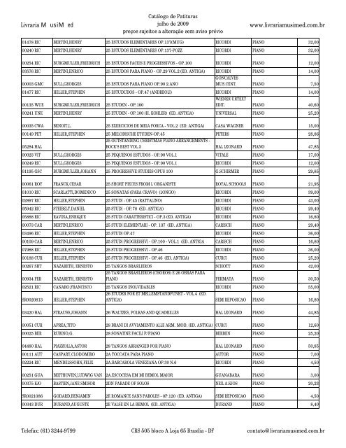 Catologo de part c cab - Musimed